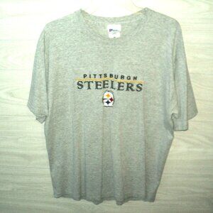 Pittsburgh Steelers T-Shirt Men's L Gray Short Sleeves Pro Player Cotton Blend